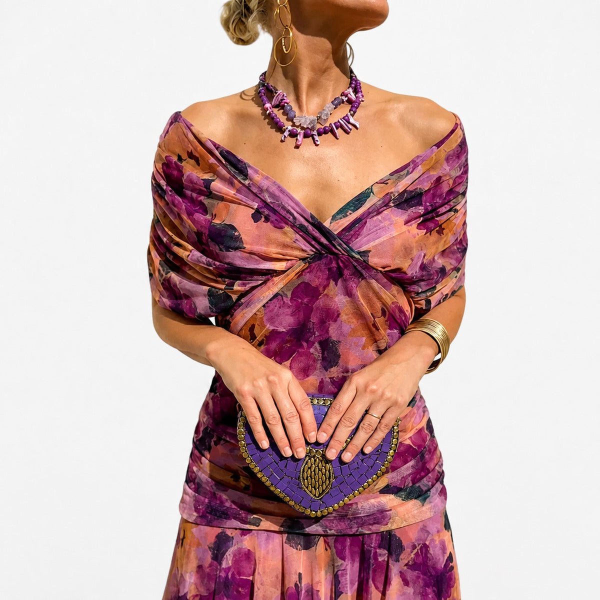 Bernice - Elegantes Maxikleid mit Raffung