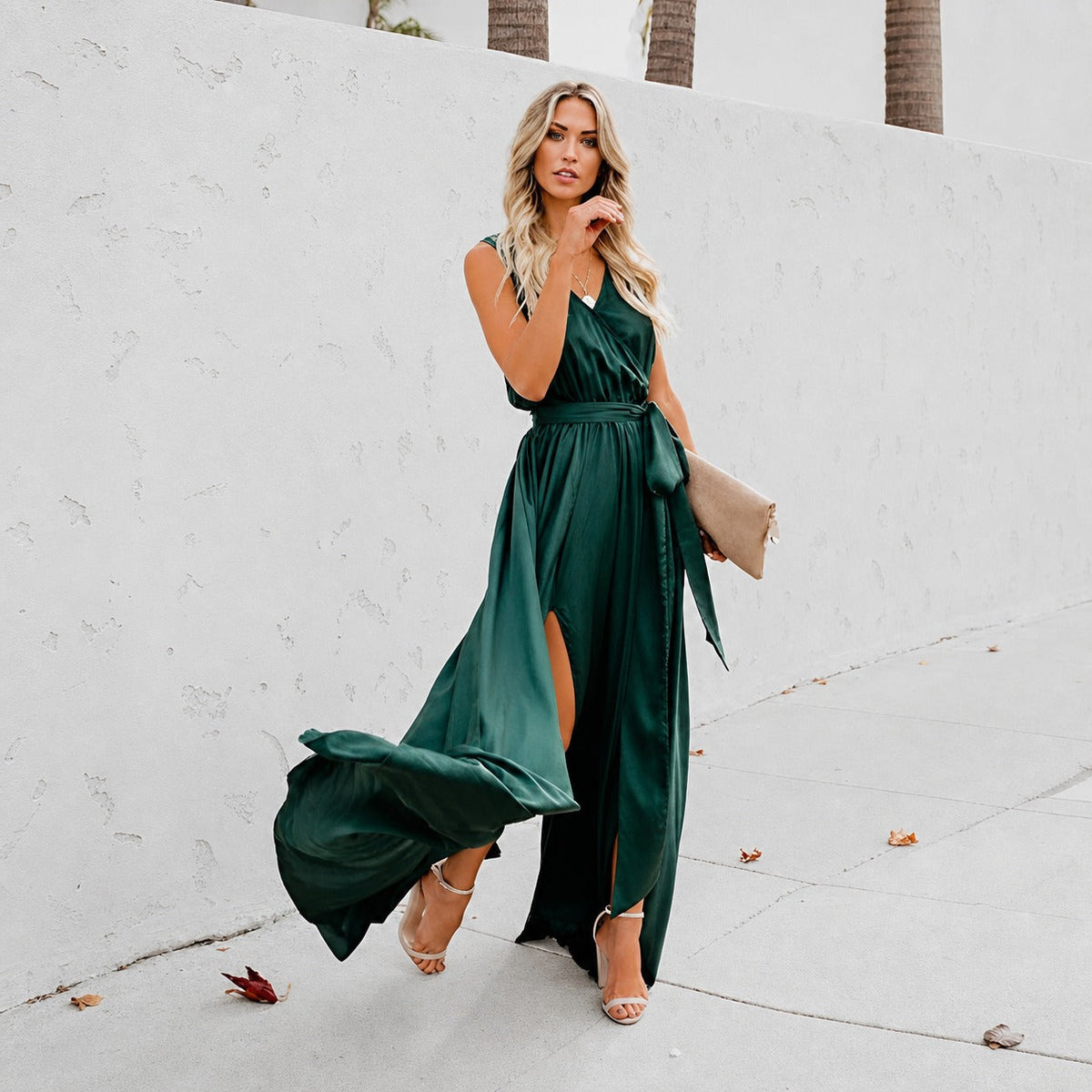 Kareem - Bequemes Maxikleid mit Gürtel