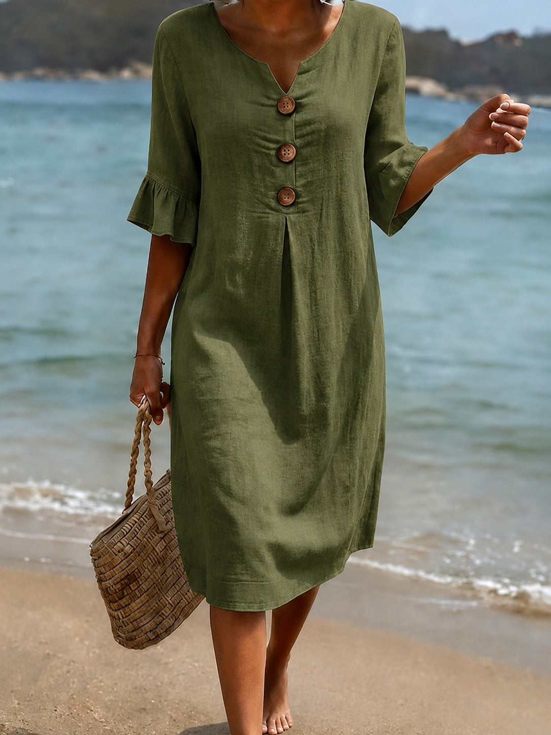 Deborah - Stilvolles Kleid mit Rüschenärmeln