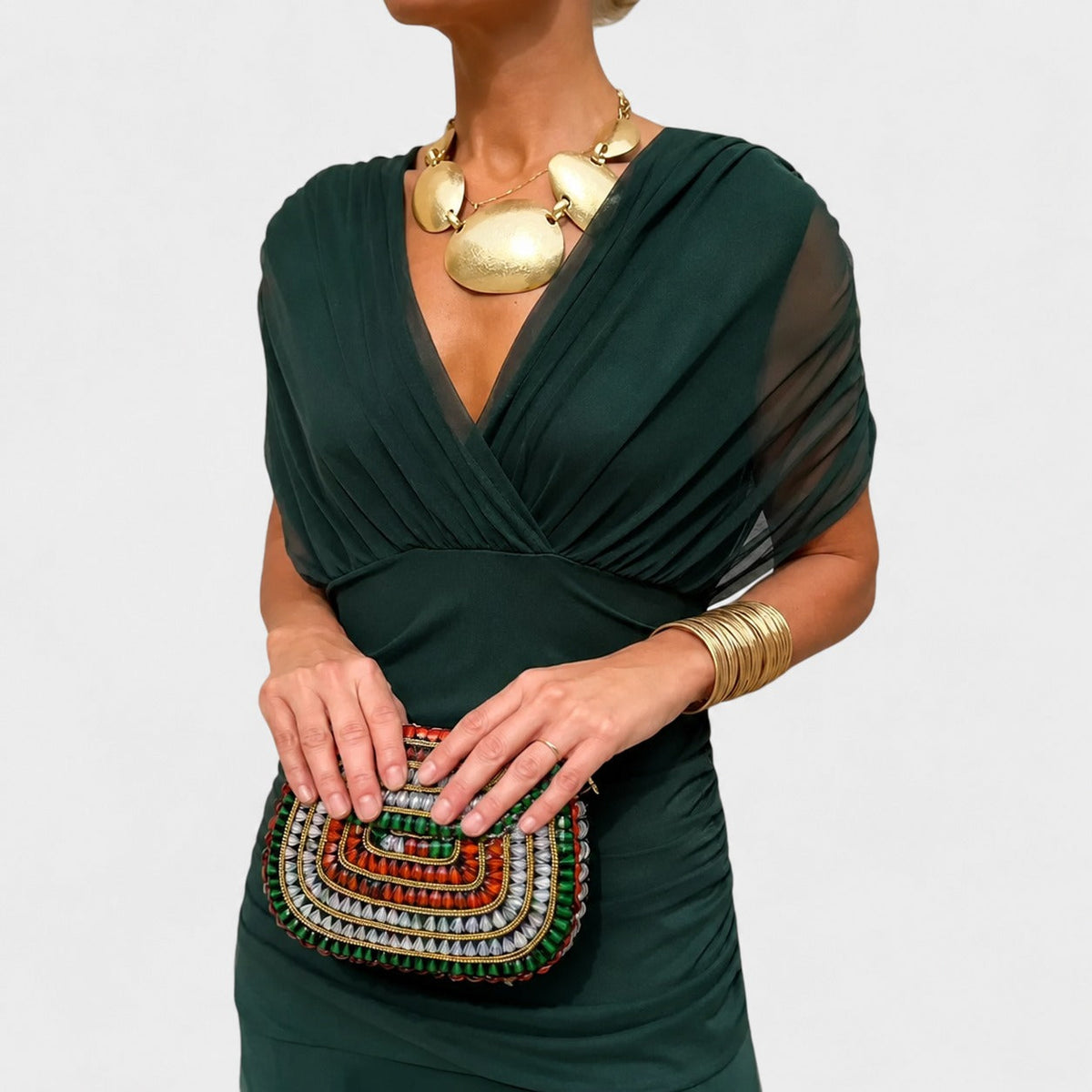 Bernice - Elegantes Maxikleid mit Raffung