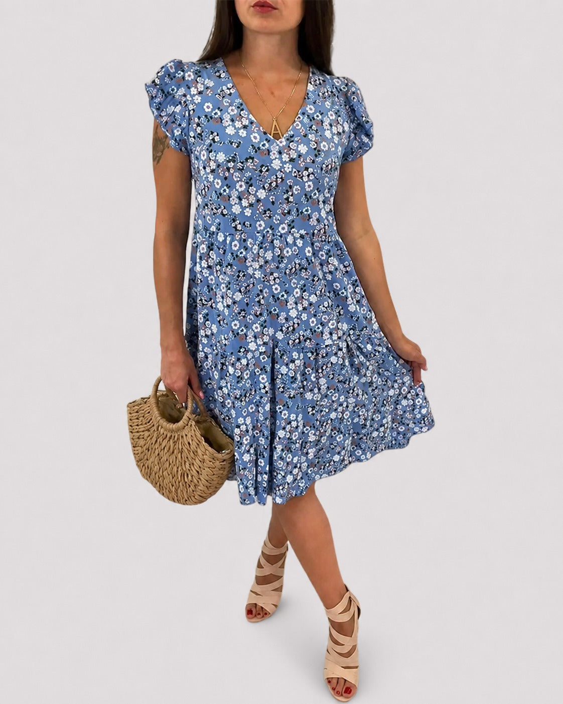 Gwen - Leichtes Midikleid mit Blütendesign