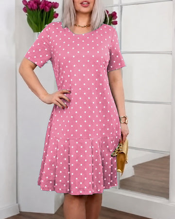 Amira - Locker sitzendes Punkte-Kleid