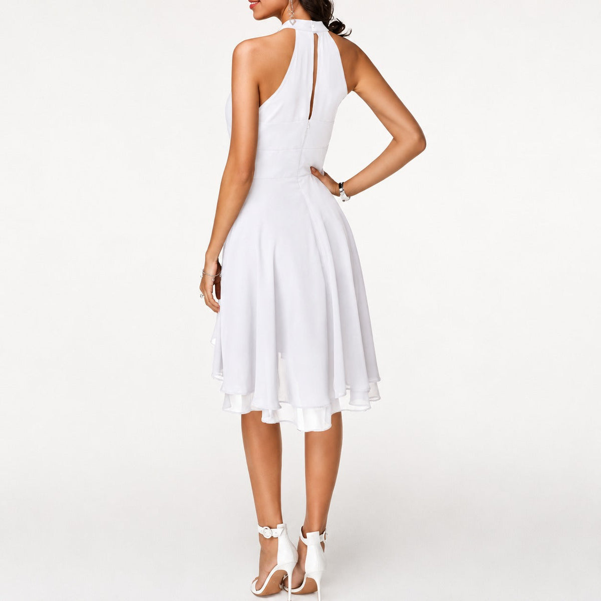 Kristina - Stilvolles kurzes Neckholderkleid
