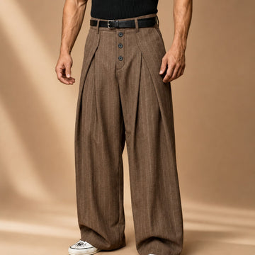 Farhan - Weite moderne Hose mit Streifen