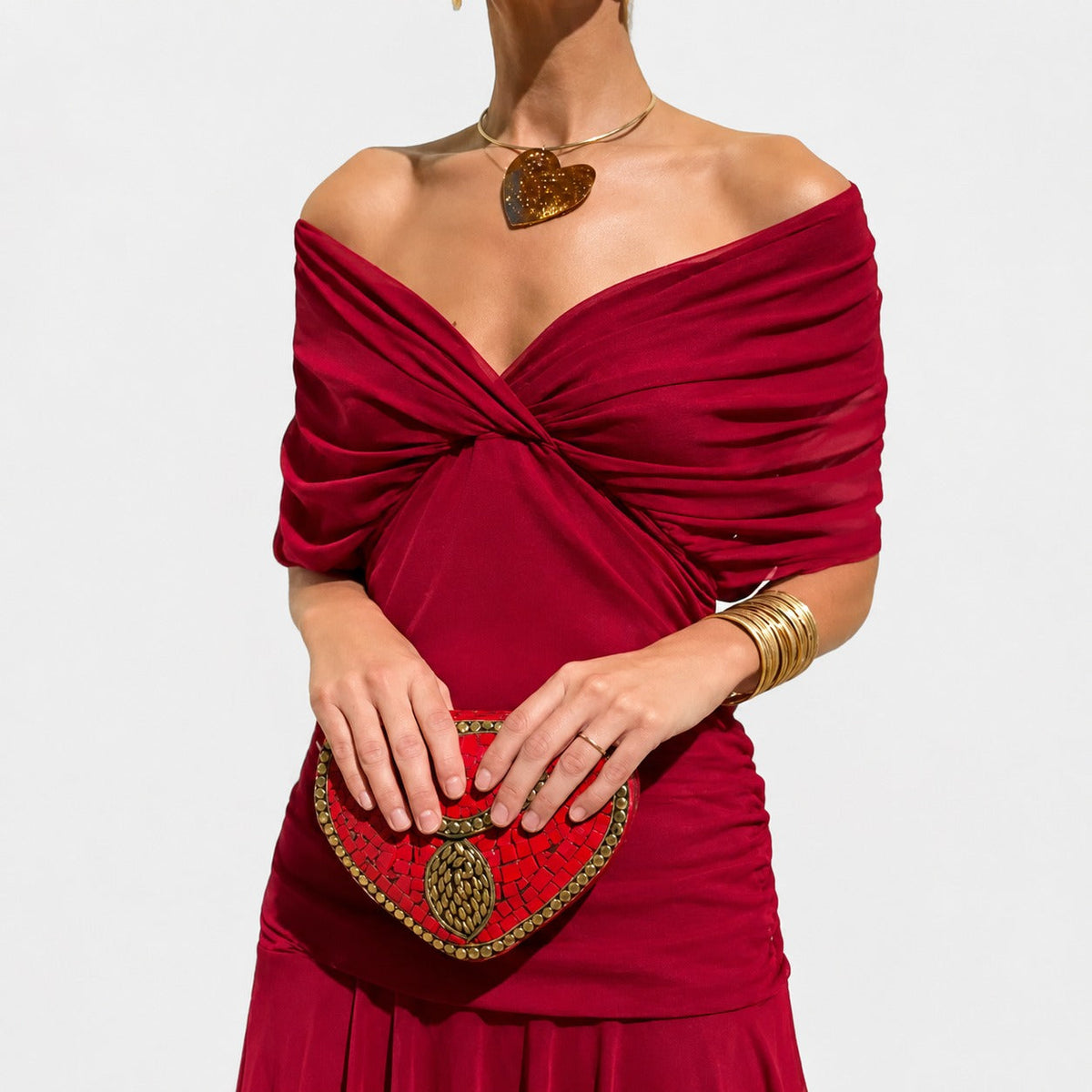 Bernice - Elegantes Maxikleid mit Raffung