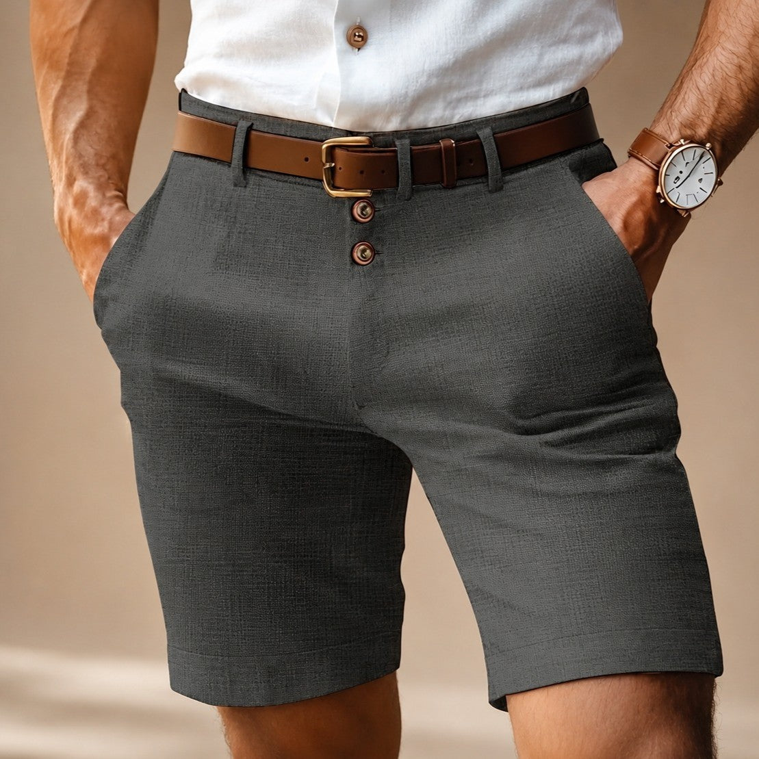 Herbie - Legere Hose mit Knopfdetails