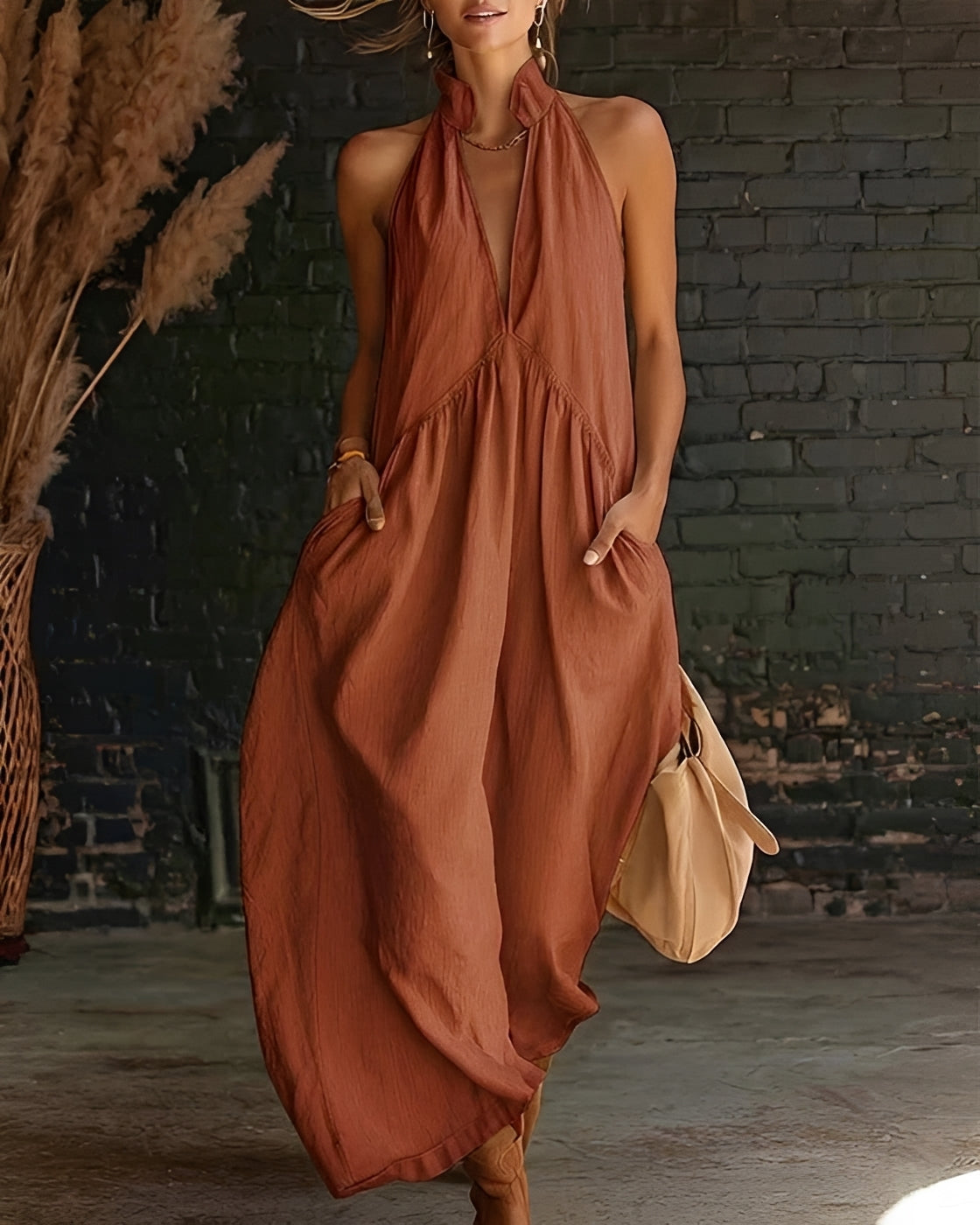 Briony - Elegantes ärmelloses Maxikleid
