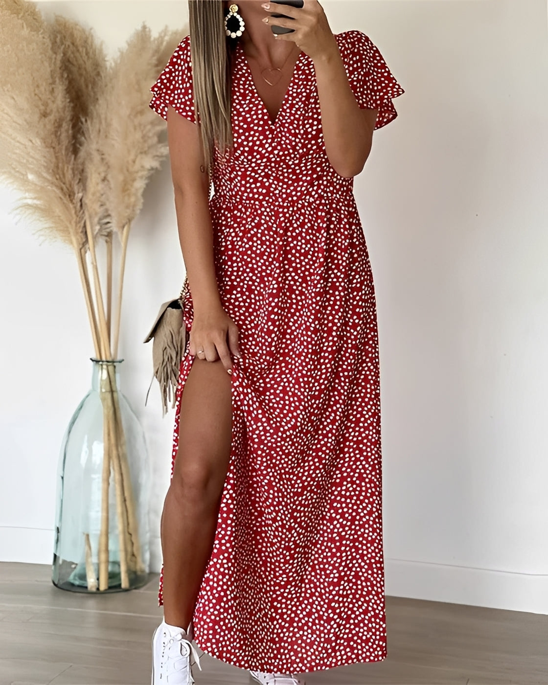 Kathleen - Maxi-Kleid mit Bequemlichkeit und Schlitz