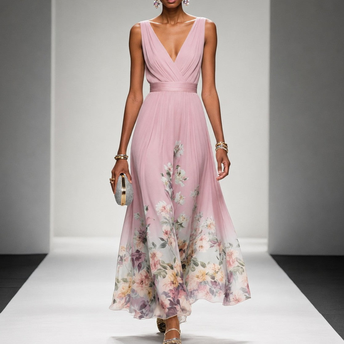 Tanisha - Langkleid mit Blumenprint