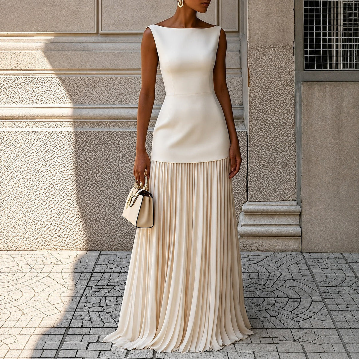 Alice - Elegantes, figurnahes ärmelloses Maxikleid