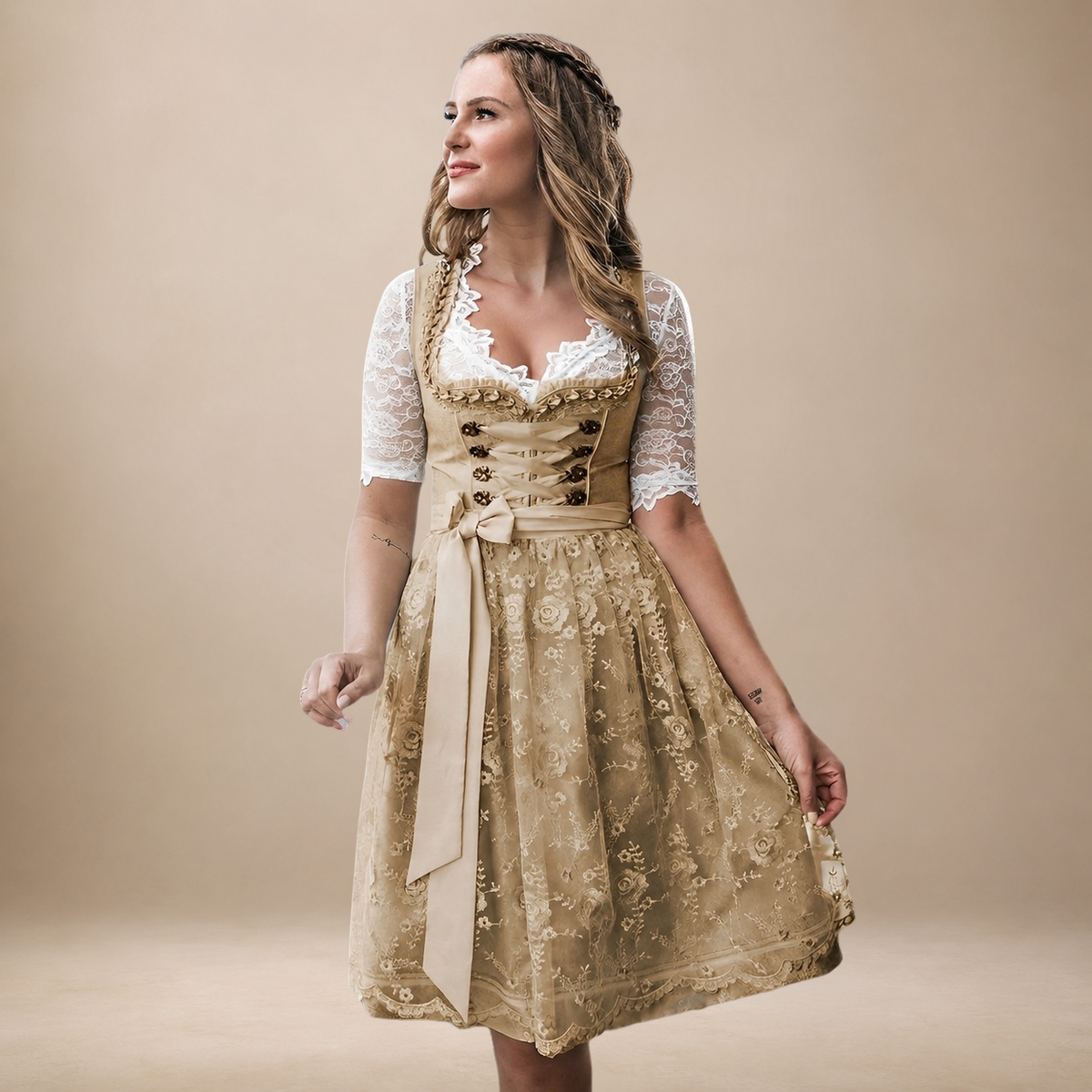 Vivian - Elegantes Dirndl für das Oktoberfest (Futter nicht enthalten)
