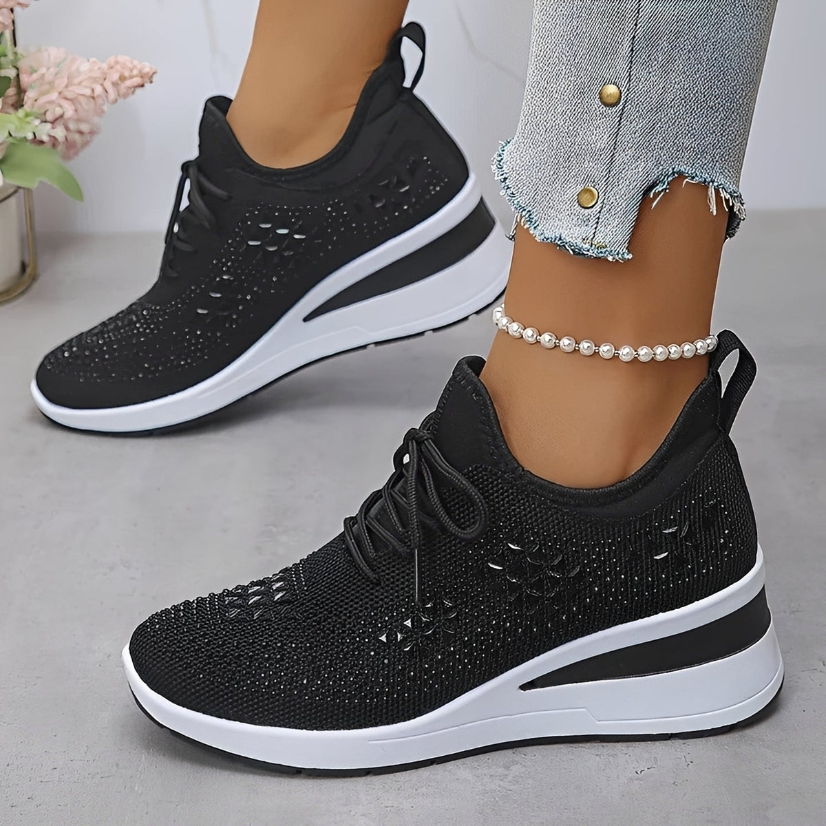 Elodie - Stylische und komfortable Sneakers mit glänzenden Details