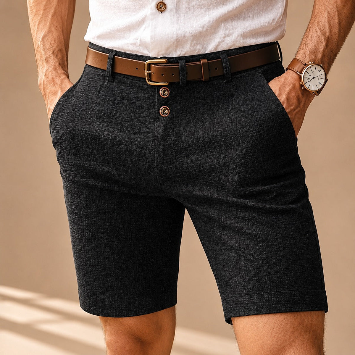 Herbie - Legere Hose mit Knopfdetails