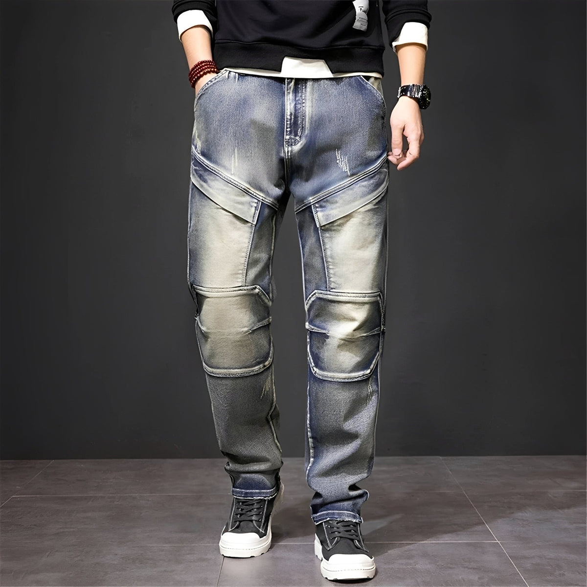 Myers - Modische Jeans mit geradem Schnitt im Used-Look