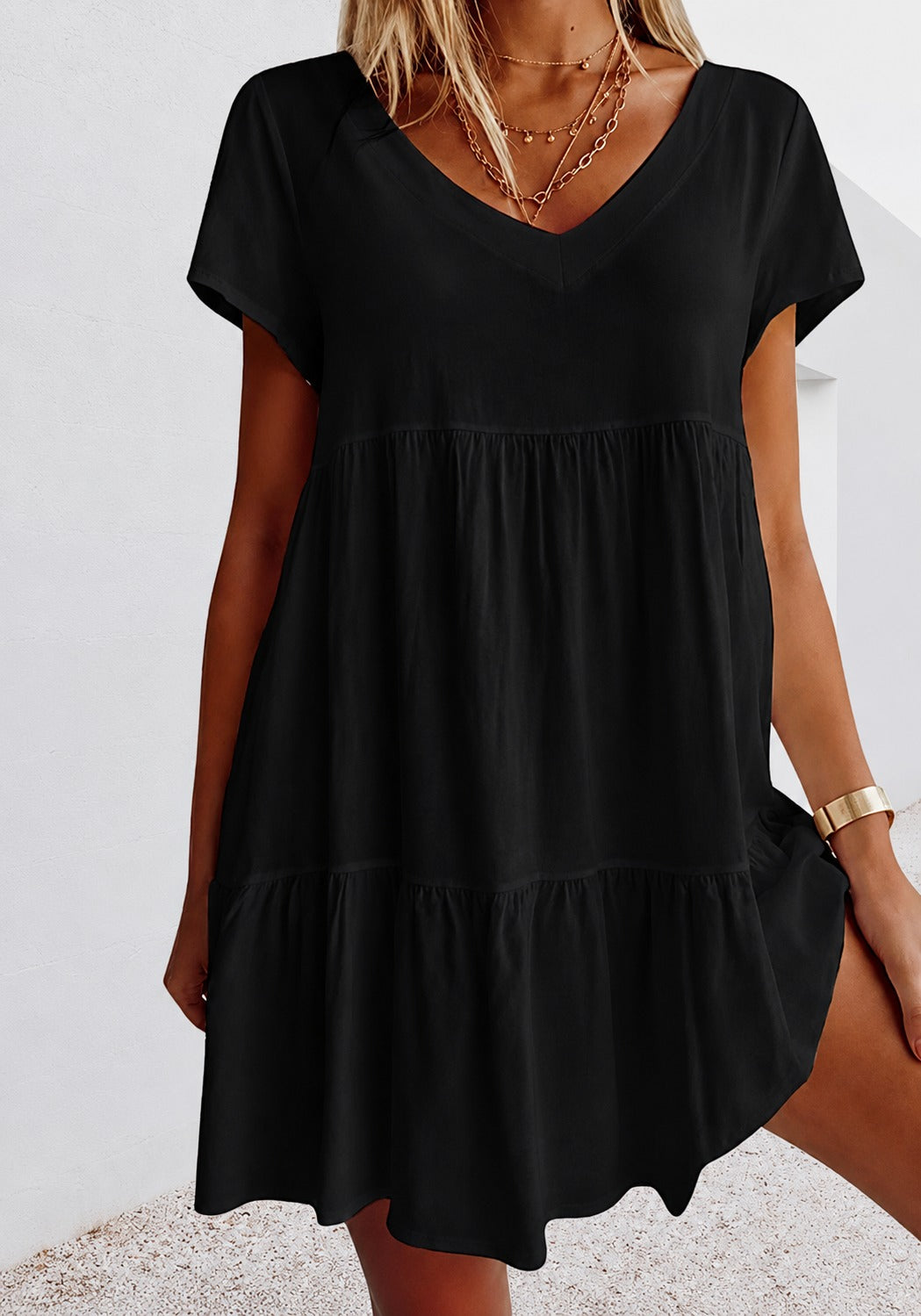 Cordelia - Bequemes, lockeres Minikleid