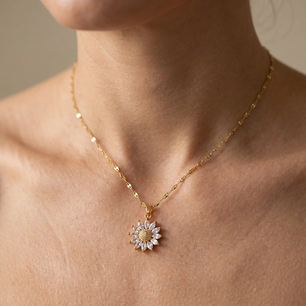 Manon – Strahlende Sonnenblumen-Halskette