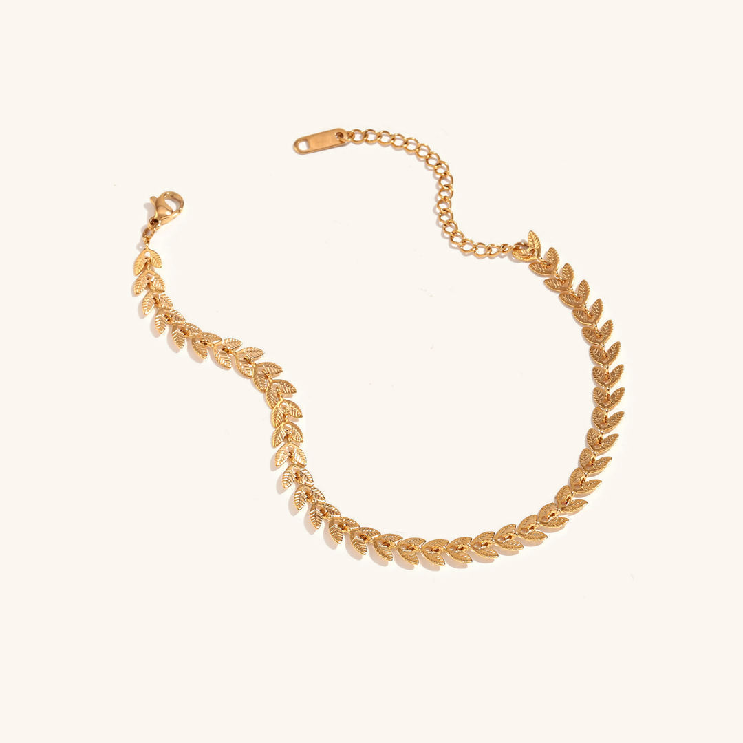 Delaida - Armband mit goldenem Blattdesign