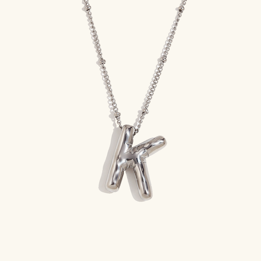 Ballonförmige Gold-Initialen-Halskette