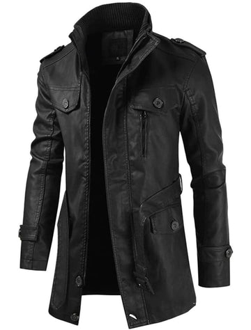 Uilleam - Lange Lederjacke für Herren mit persönlicher Note