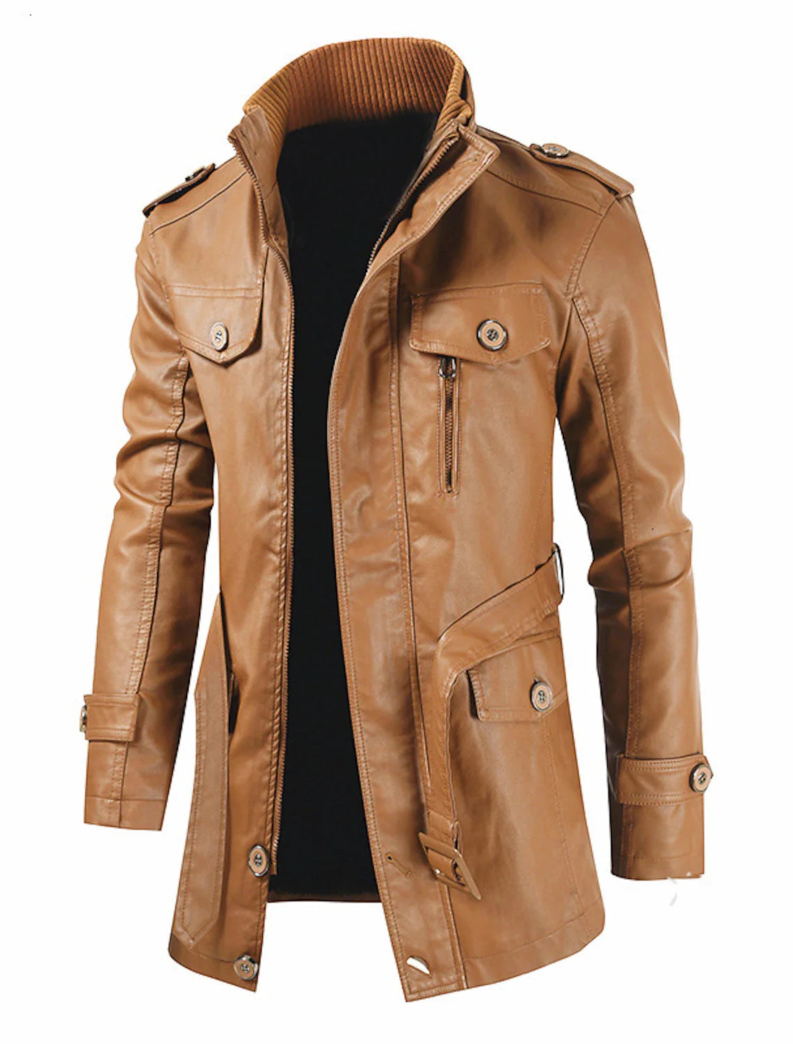 Uilleam - Lange Lederjacke für Herren mit persönlicher Note