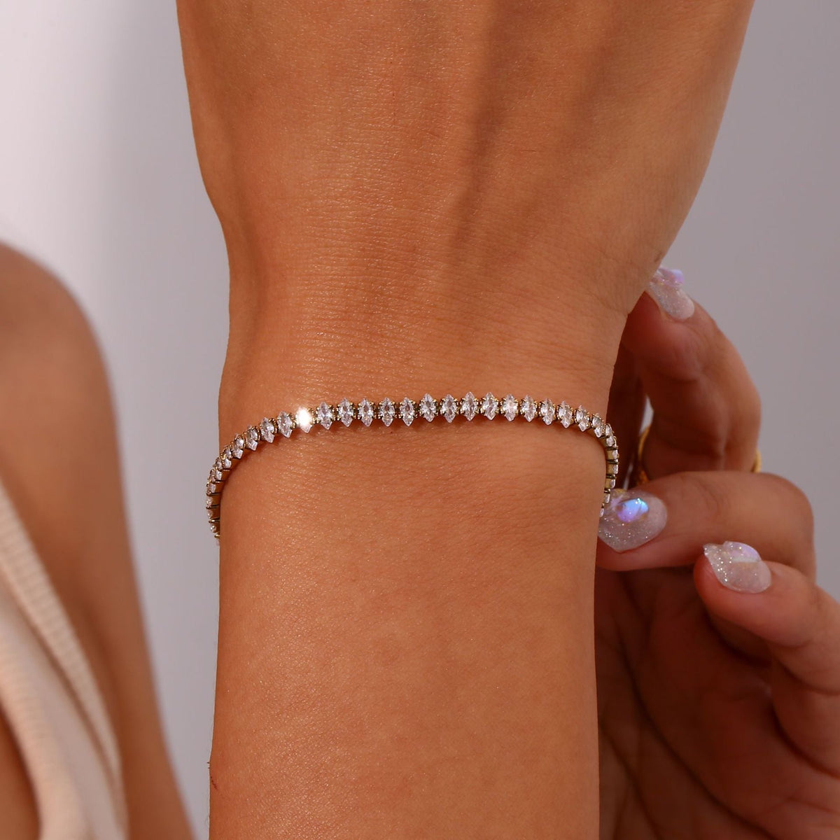 Georgina – Tennisarmband mit funkelnden Akzenten