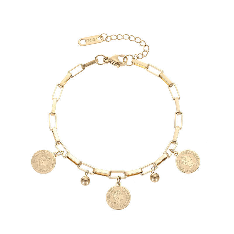 Maja – Einstellbares Armband mit Goldmünzen