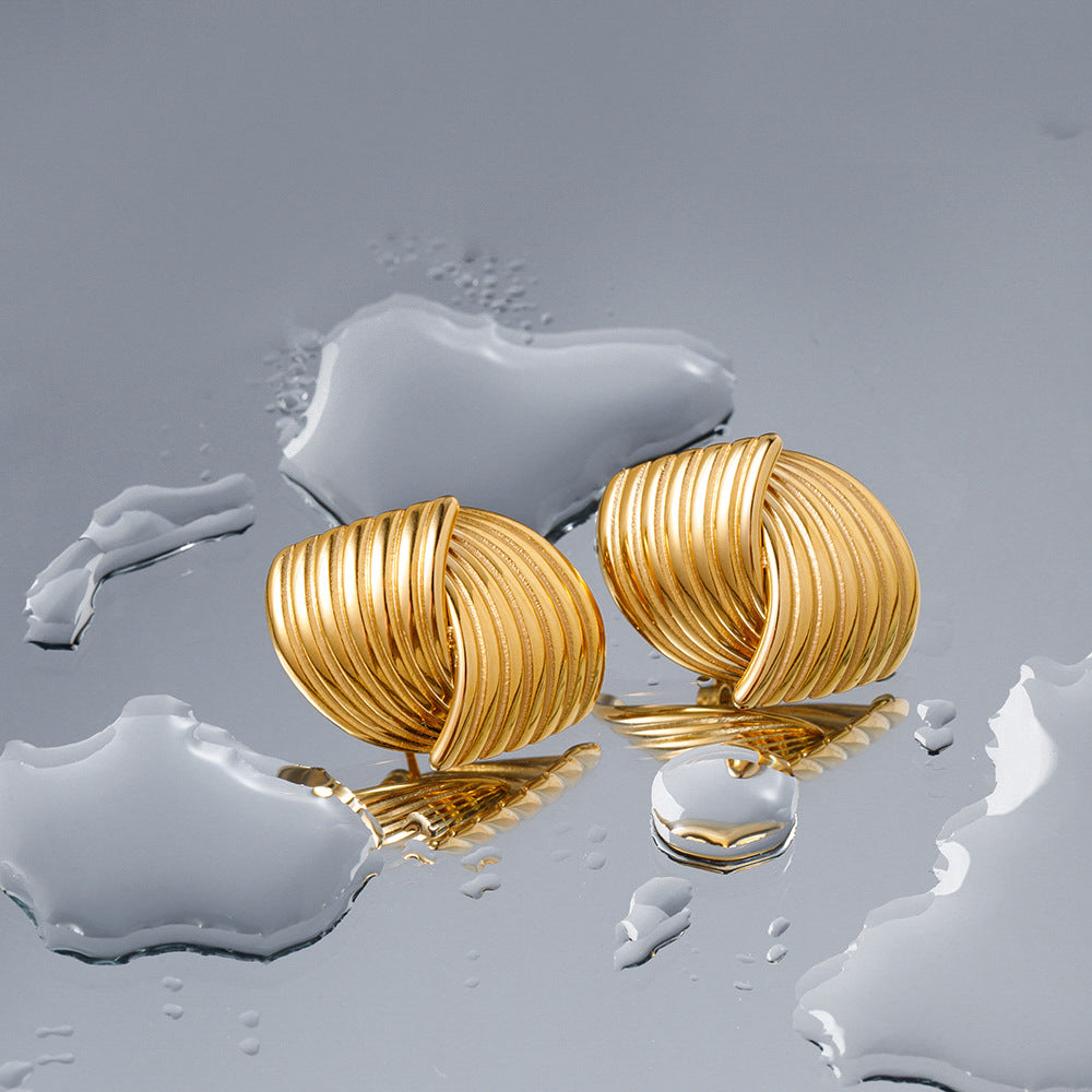 Sonia - Wellenohrringe in Gold