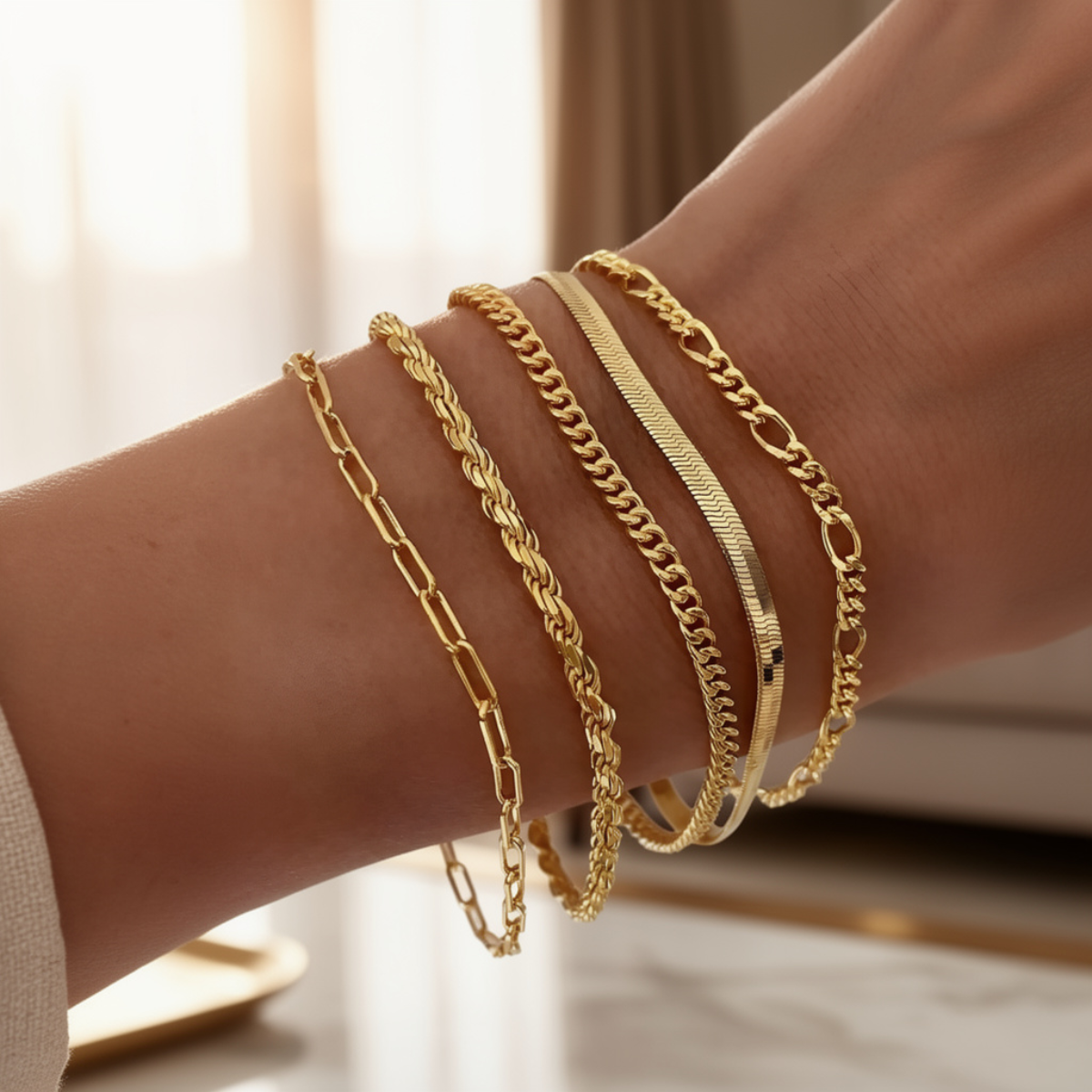 Elara – Set minimalistischer Armbänder für Frauen
