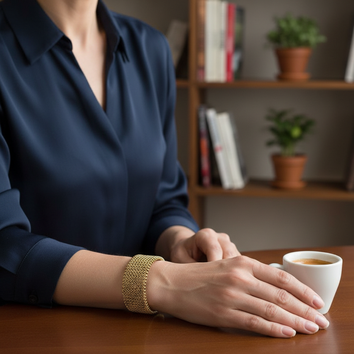 Raya – Armband mit graviertem Kabeldesign