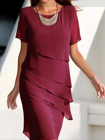 Emmeline - Elegantes Kleid aus plissiertem Chiffon