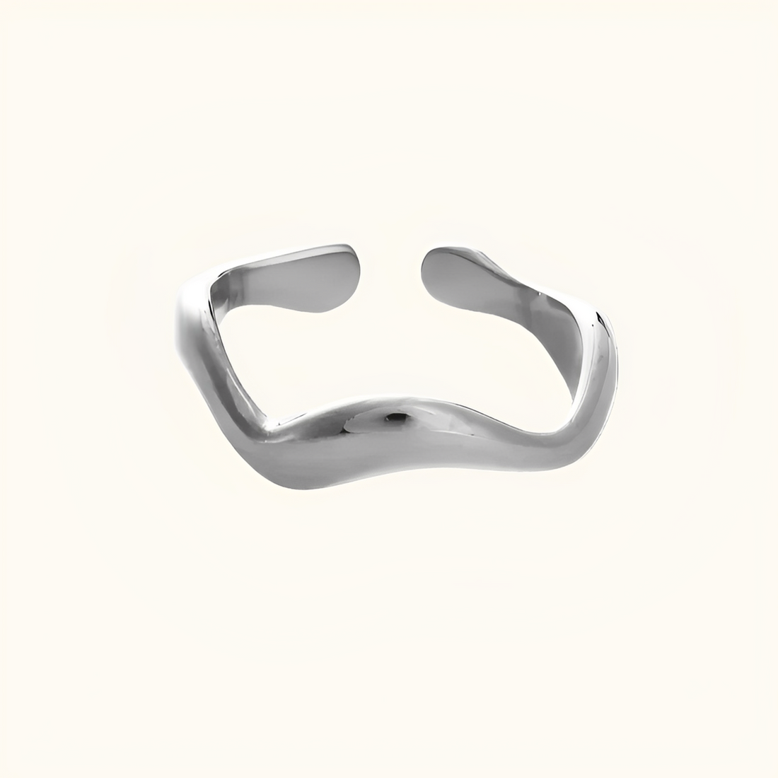 Theva – Offener Ring in Wasserwellen-Optik
