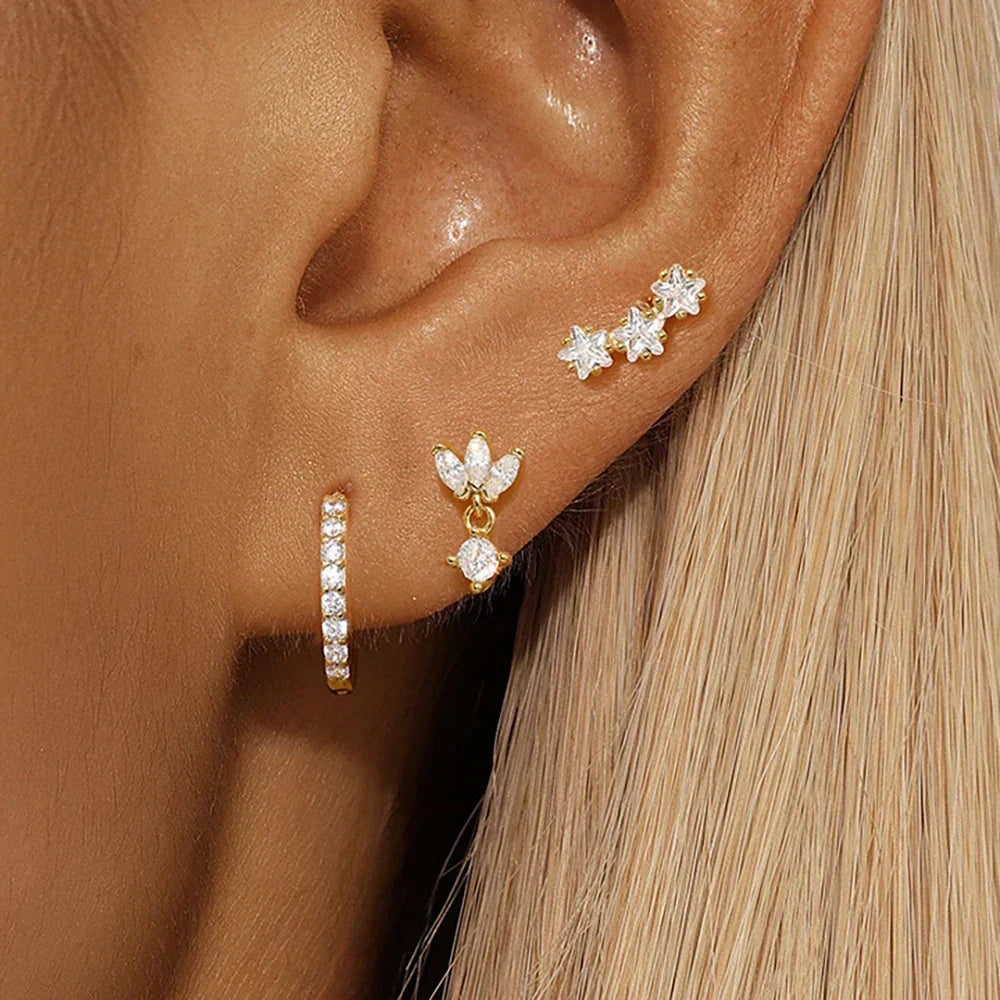 Nova – Elegantes Ohrring-Set mit Glanzdetails