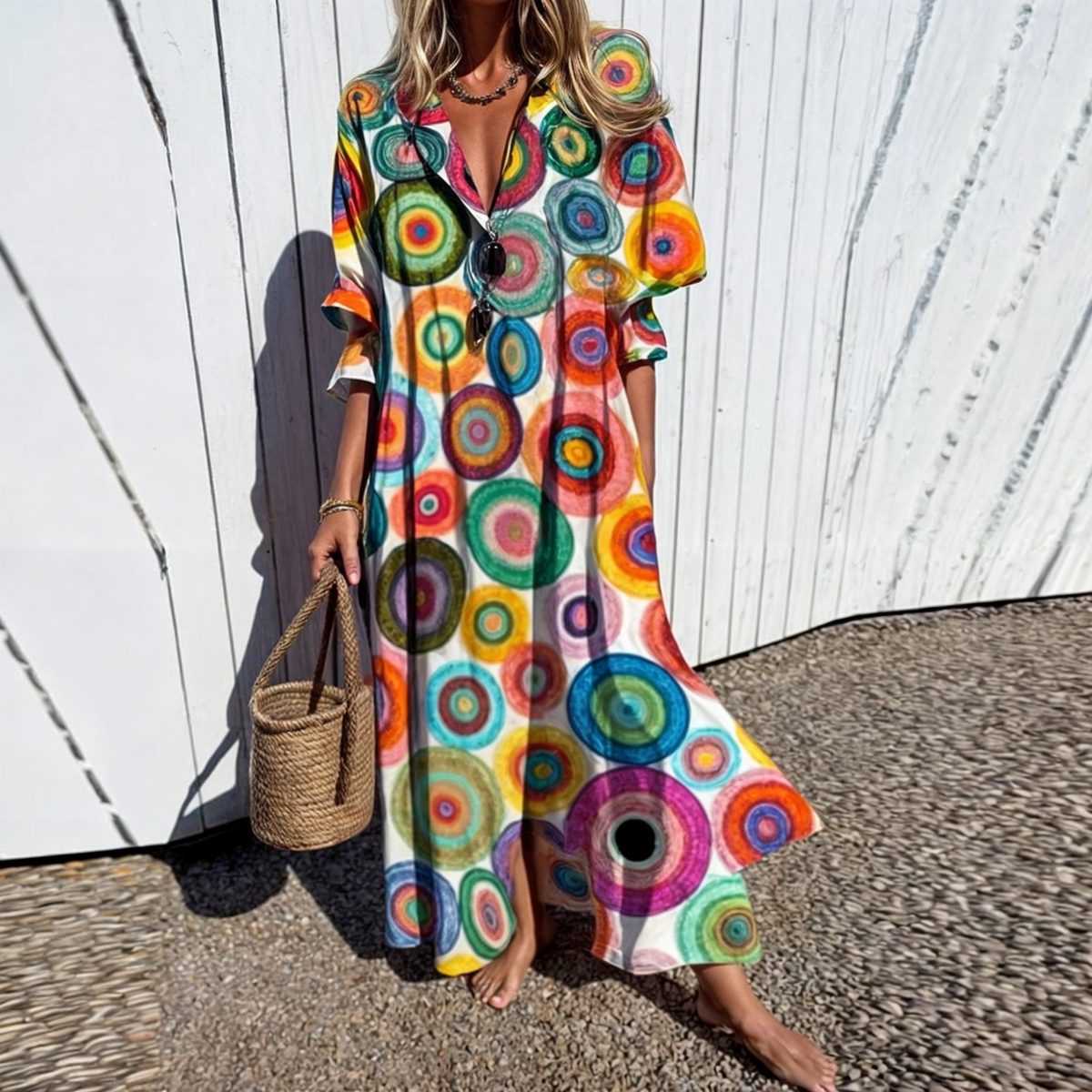 Noelia – Hemdkleid mit lebhaftem Blumenmuster