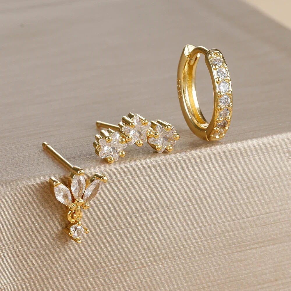 Nova – Elegantes Ohrring-Set mit Glanzdetails