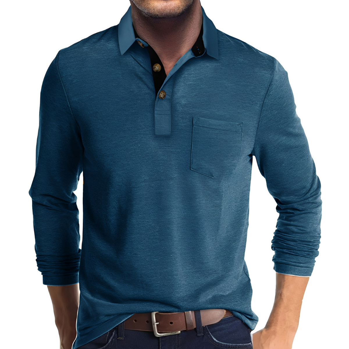 Marty - Lässiges Langarm-Poloshirt für Herren