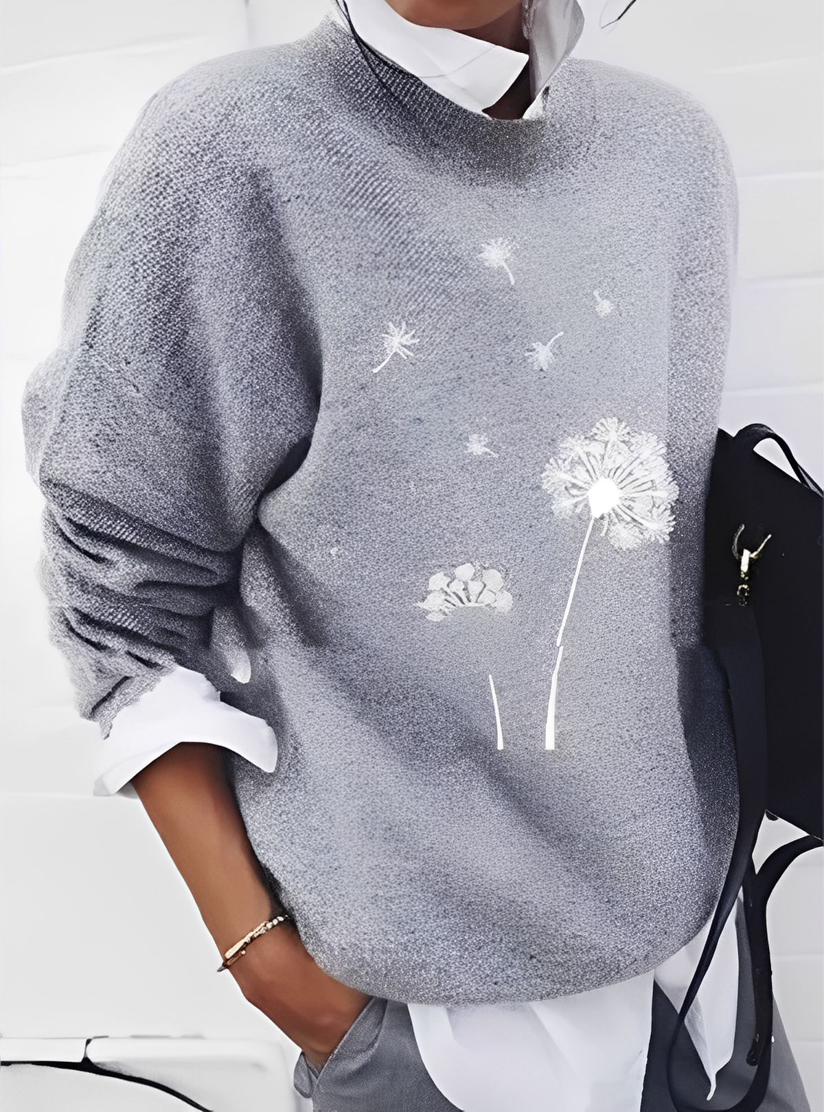 Milly - Damenpullover im modernen, lockeren Schnitt mit Muster