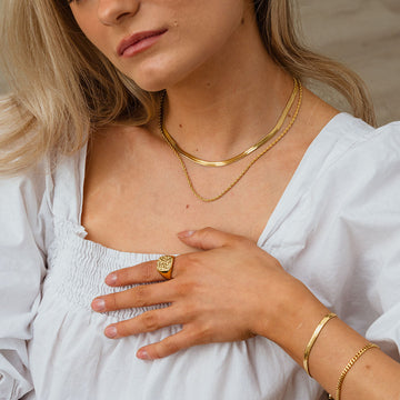 Tiana – Geflochtene Kette & flache Schlangenkette