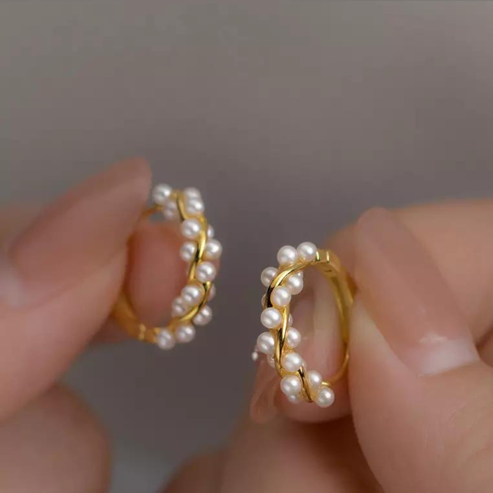 Ohrringe mit Kunstperlen - Elegante Perlenohrringe