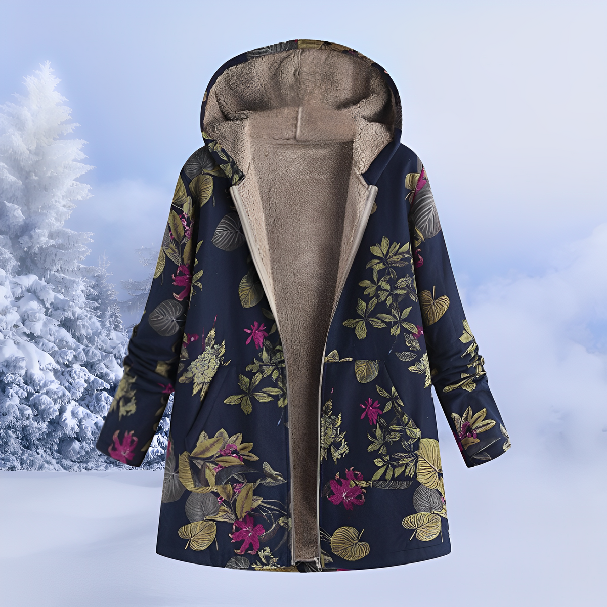 Jasmin - Moderne, wärmespendende Kapuzenjacke