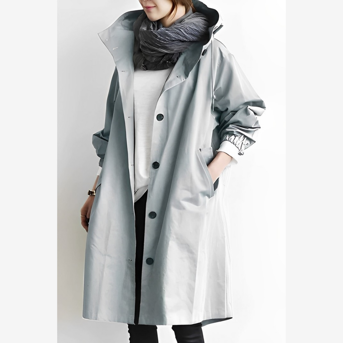 DuraCoat – Lange Jacke mit Kapuze