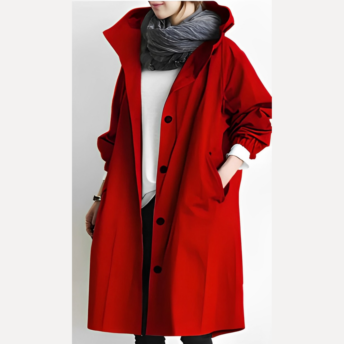 DuraCoat – Lange Jacke mit Kapuze
