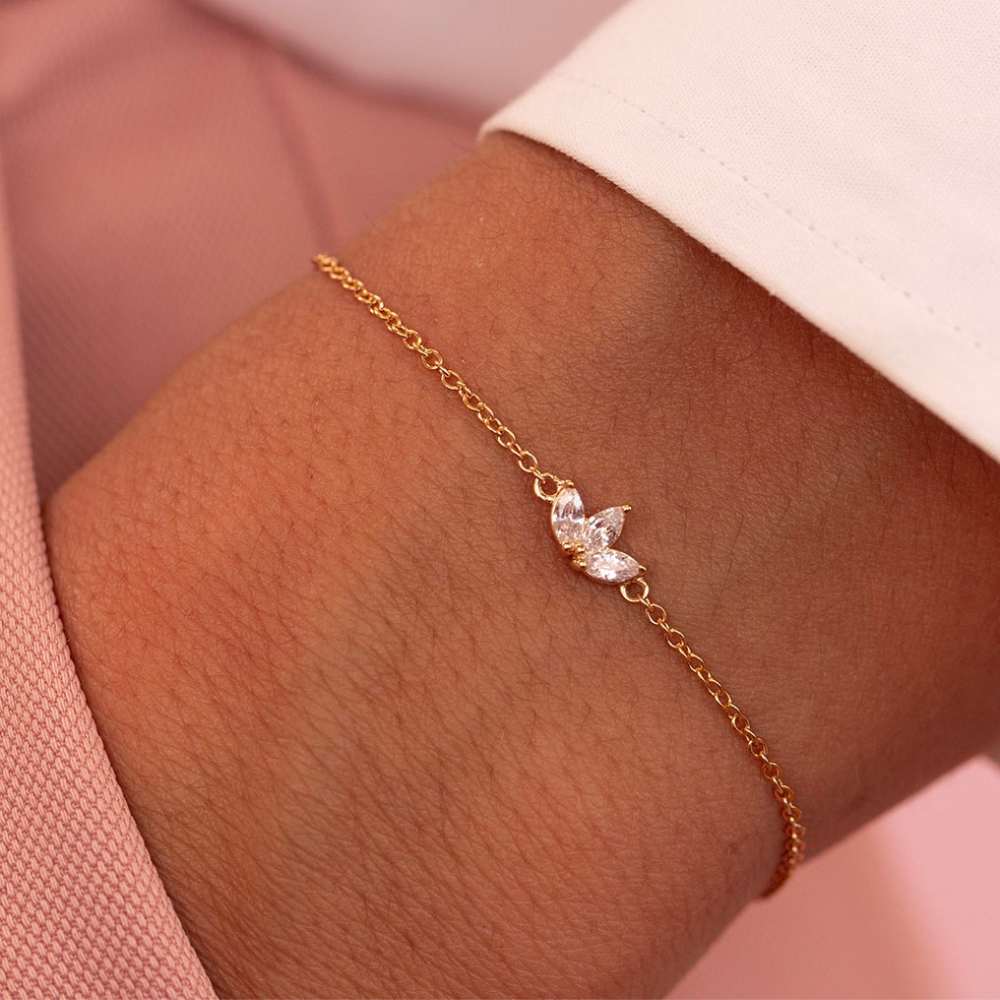 Drei Blumen - Kettenarmband