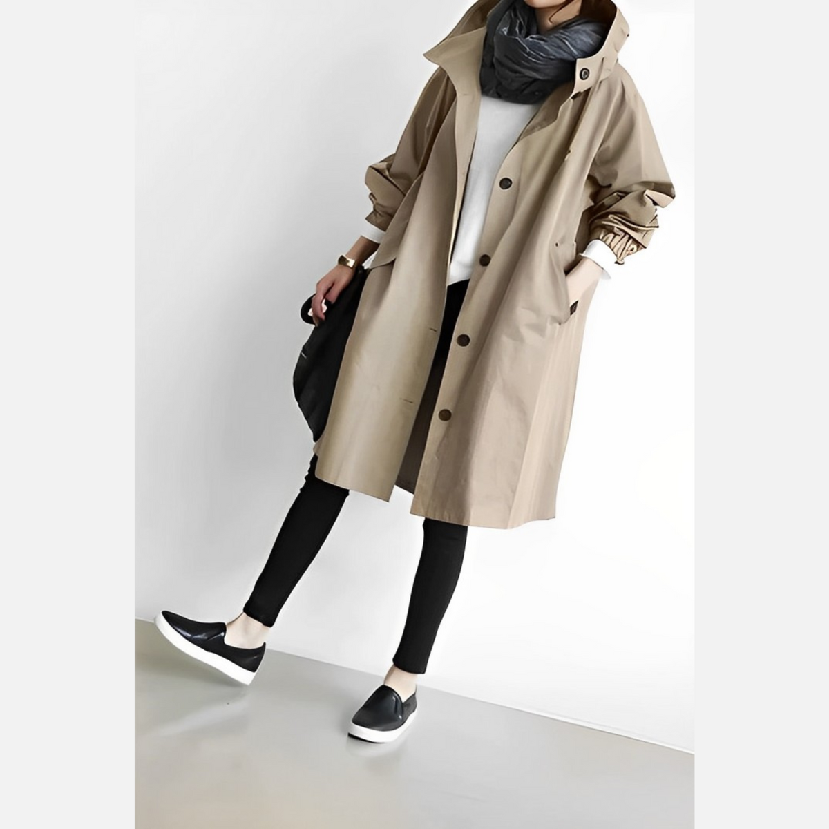 DuraCoat – Lange Jacke mit Kapuze