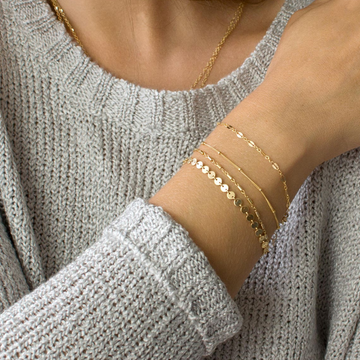 Ketten-Disk-Armband - Schichtenarmbandset