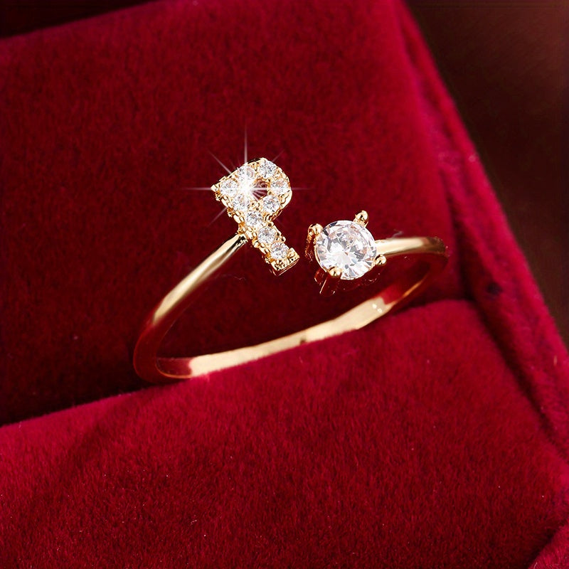 Nova – Stilvoller offener Ring mit Initiale