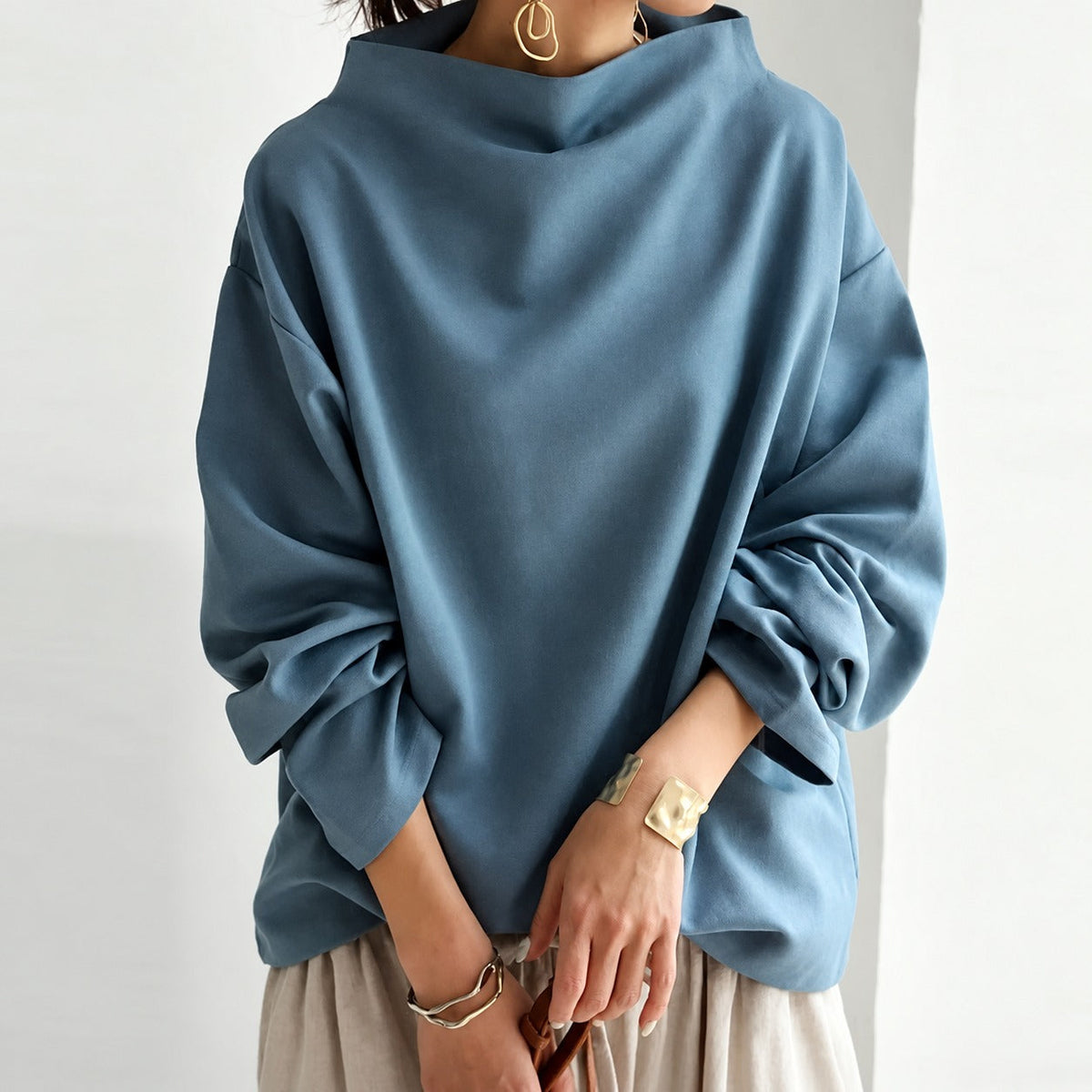 Eliana - Stilvoller, locker sitzender Rollkragenpullover