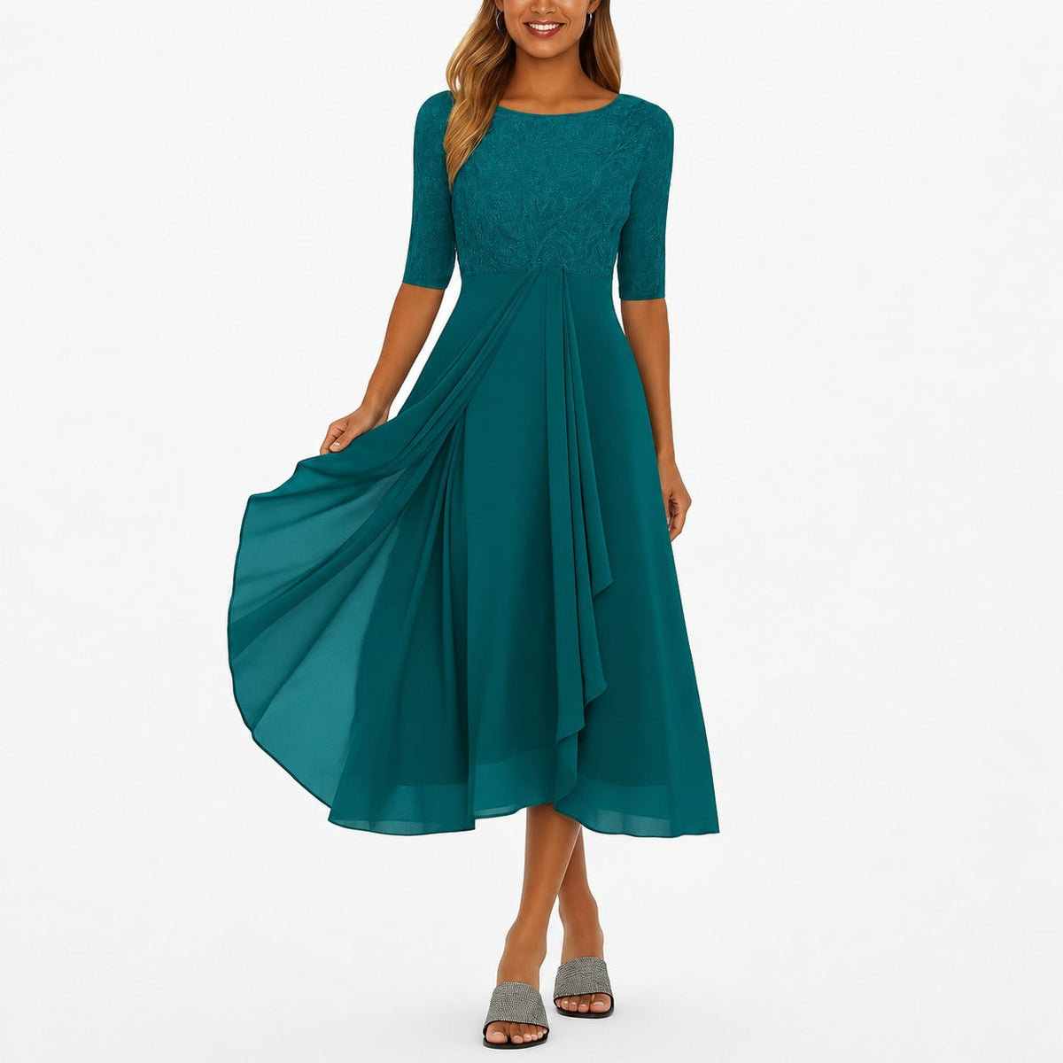 Ximena - Stilvolles Damenkleid in knielangem Schnitt