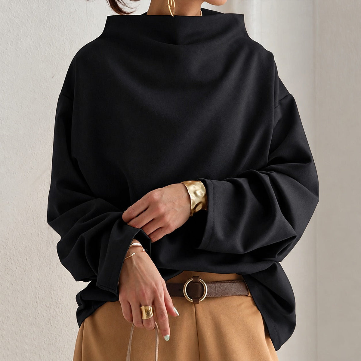 Eliana - Stilvoller, locker sitzender Rollkragenpullover