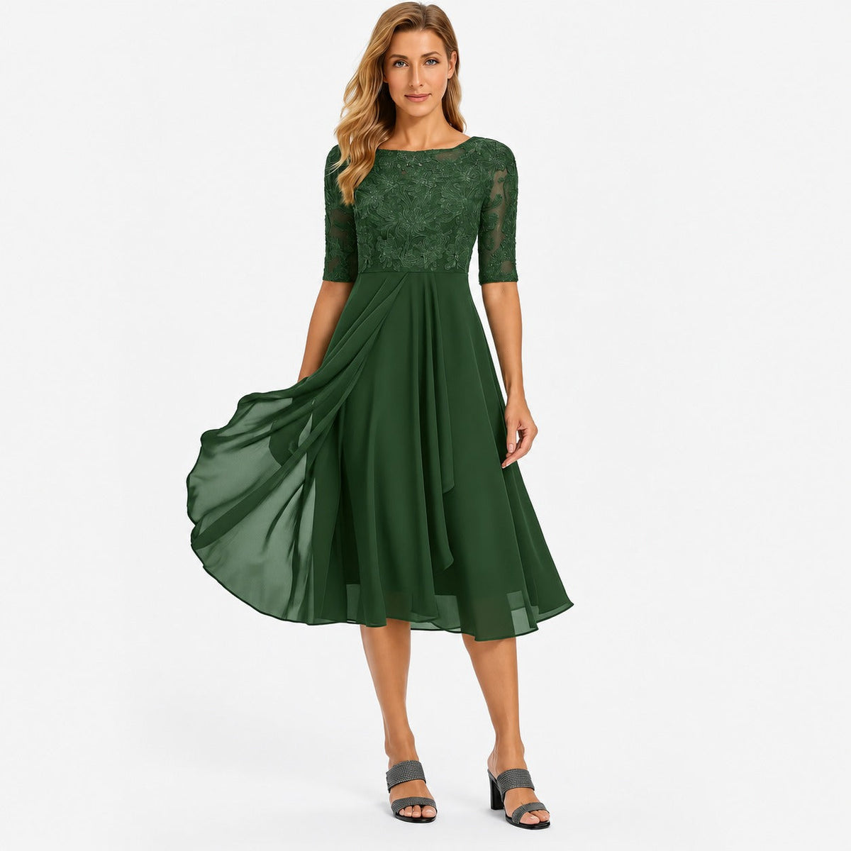 Ximena - Stilvolles Damenkleid in knielangem Schnitt
