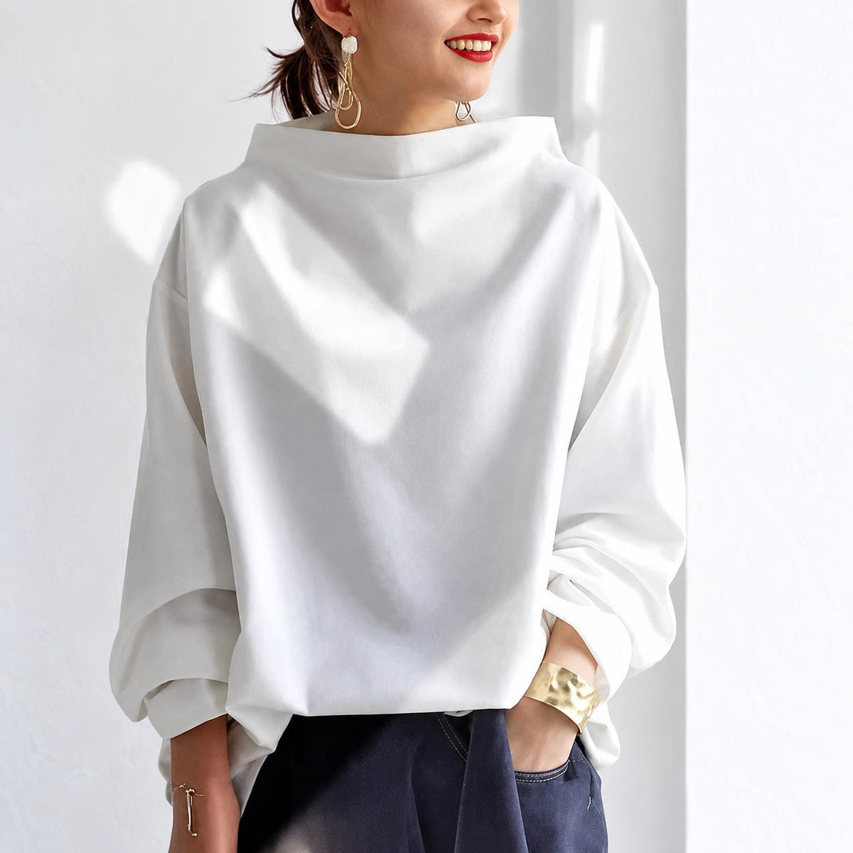 Eliana - Stilvoller, locker sitzender Rollkragenpullover